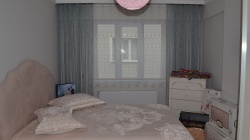İlyas Avcı yatak odası tül stor ve su yeşili ip perde Birillanthome/İnci Perde